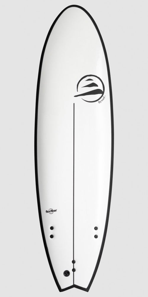 Tabla Surf Evolutiva FlyBrand Traveller 6 pies 6 - FlexFiber blanca
